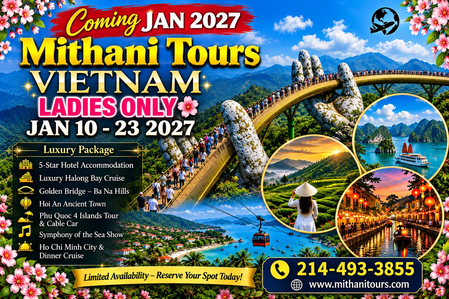 Vietnam — Ladies Only Tour Jan 10 – 23, 2027 tour poster