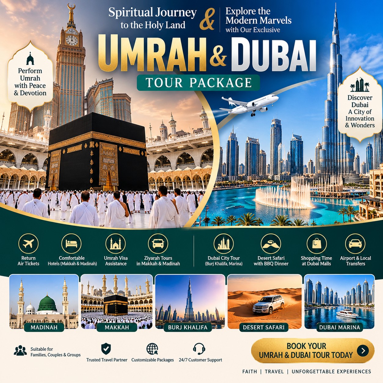 Luxury Umrah & Dubai Package