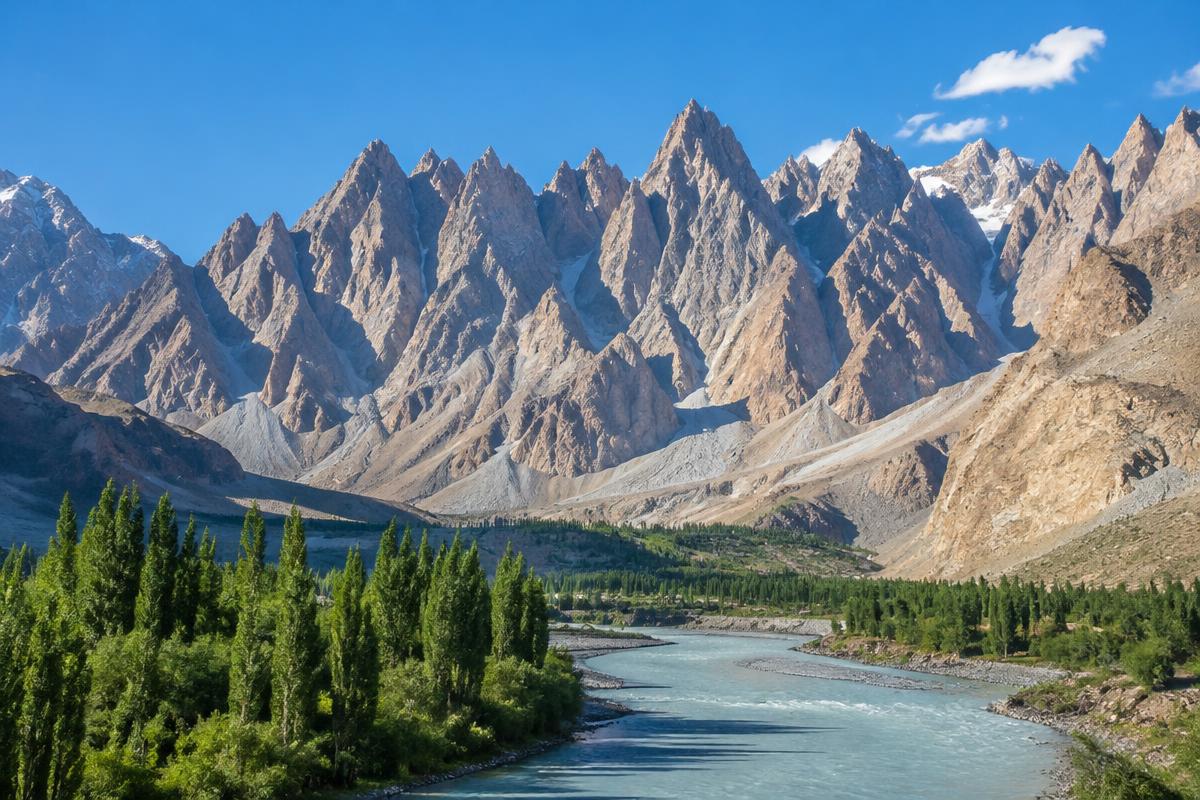 Illustrative scenery of Passu Cones